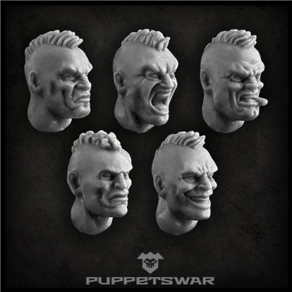 Puppetswar: (Accessory) Mohawk Heads (5)