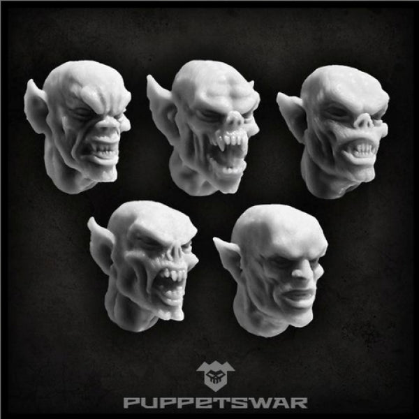 Puppetswar: (Accessory) Frenzy Vampire Heads (5)