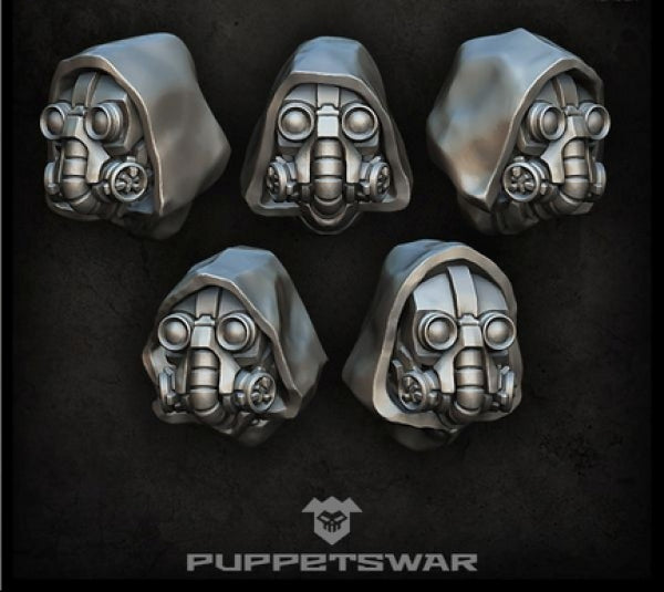 Puppetswar: (Accessory) Tech Monks Heads (5)