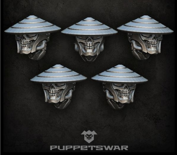 Puppetswar: (Accessory) Ashigaru Reapers Heads (5)
