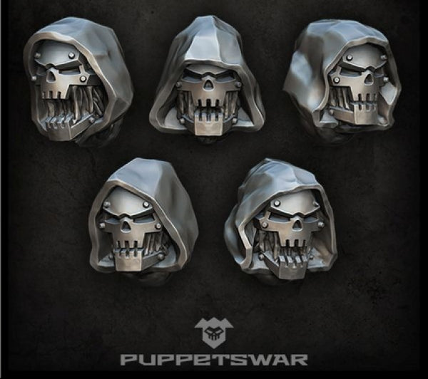 Puppetswar: (Accessory) Hooded Iron Mutants Heads (5)