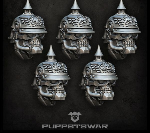 Puppetswar: (Accessory) Prussian Reapers Heads (5)