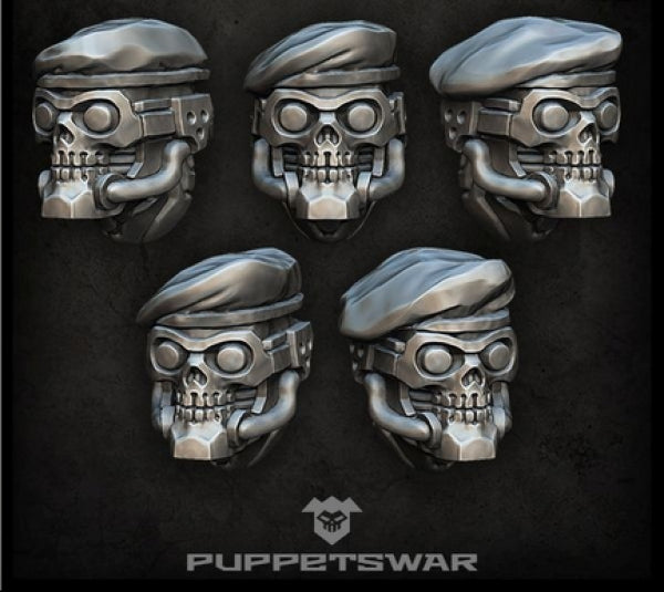 Puppetswar: (Accessory) Beret Reapers Heads (5)