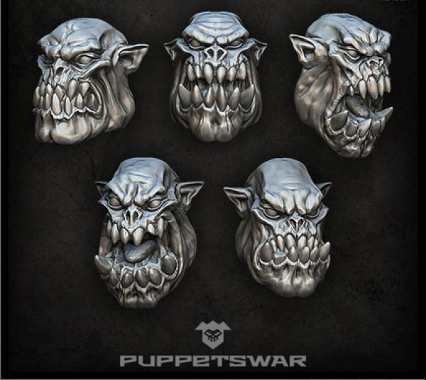 Puppetswar: (Accessory) Orc Heads (5)