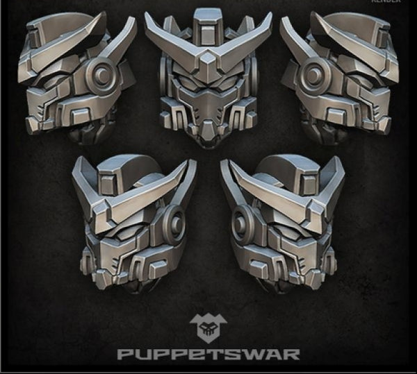 Puppetswar: (Accessory) Mech Warrior Helmets (5)