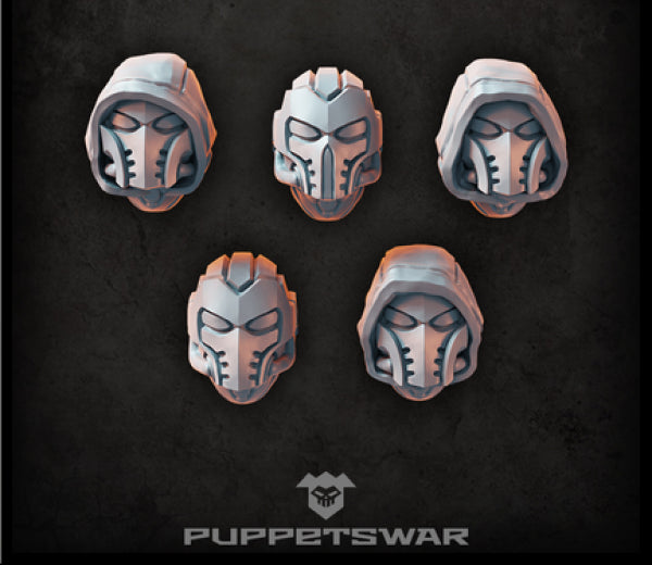 Puppetswar: (Accessory) Ninja Adept Heads (5)