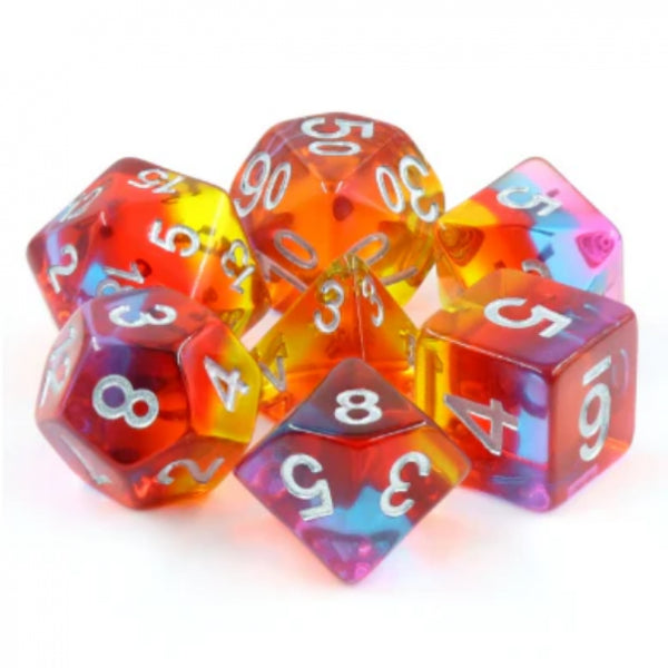 Polyhedral Dice Set: Golden Time (7)
