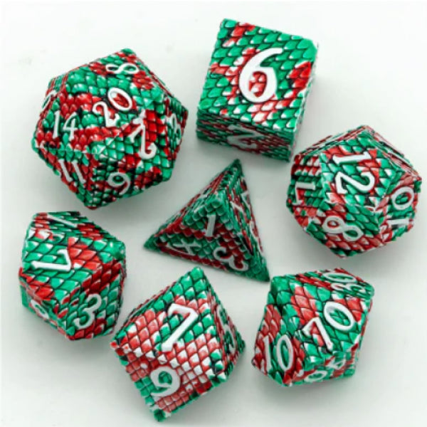 RPG Metal Dice Set: Pit Viper Dragon Scale (7)