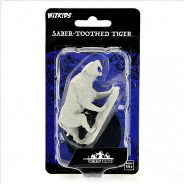 WizKids Deep Cuts Unpainted Miniatures: Wave 14 - Saber-Toothed Tiger