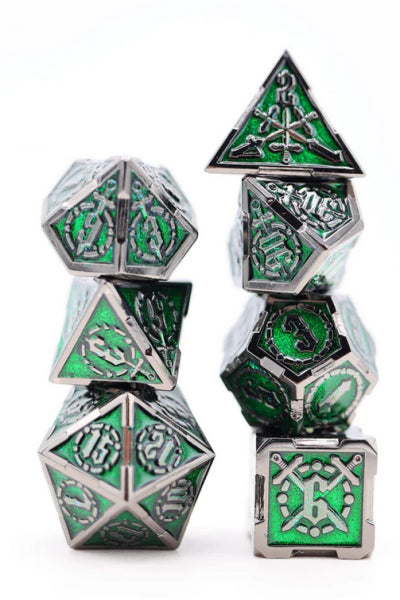 RPG Metal Dice Set: Enchanted Forest Sword (7)