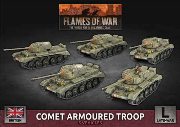 Flames Of War (WWII): (British) Comet Armoured Troop (5 x plastic)