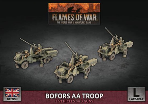 Flames Of War (WWII): (British) Bofors AA Troop (3x)
