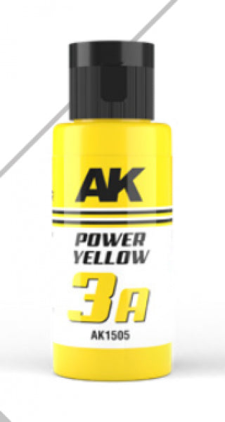 AK-Interactive: DUAL EXO Acrylic Paint - Power Yellow 3A (60ml)