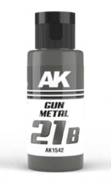 AK-Interactive: DUAL EXO Acrylic Paint - Gun Metal 21B (60ml)