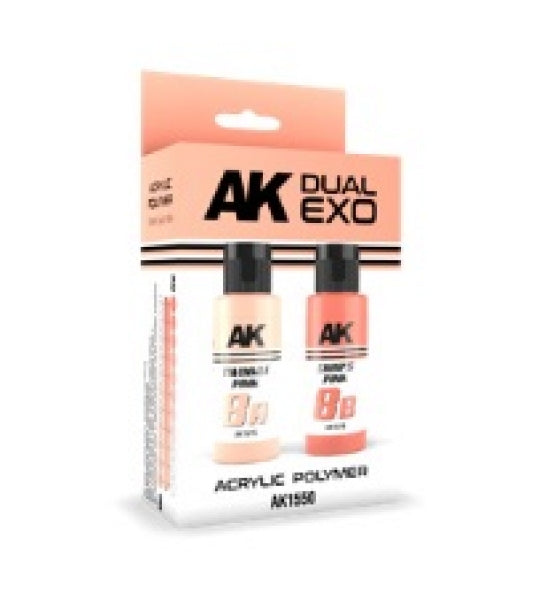 AK-Interactive: DUAL EXO Acrylic Paint Set - Twinkle Pink & Char’s Pink