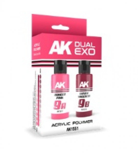 AK-Interactive: DUAL EXO Acrylic Paint Set - Ranger Pink & Laser Magenta