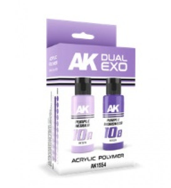 AK-Interactive: DUAL EXO Acrylic Paint Set - Purple Nebula & Purple Andromeda
