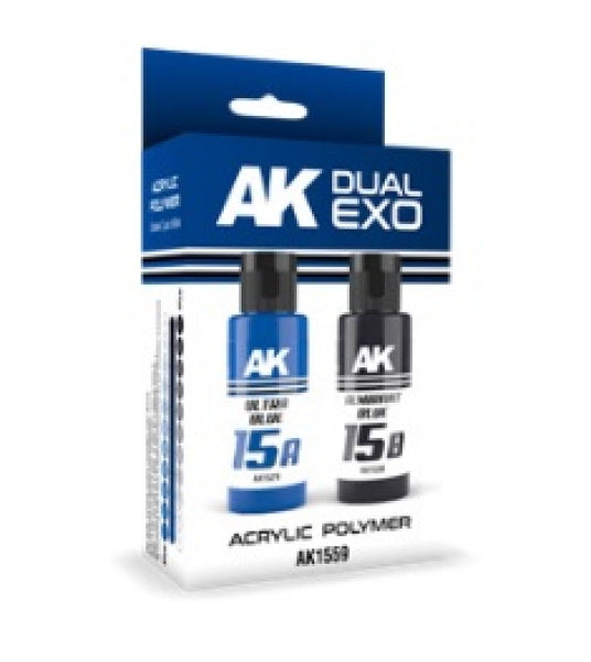 AK-Interactive: DUAL EXO Acrylic Paint Set - Ultra Blue & Almirant Blue