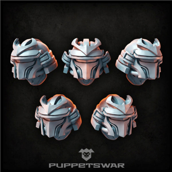 Puppetswar: (Accessory) Samurai Knight Helmets (5)