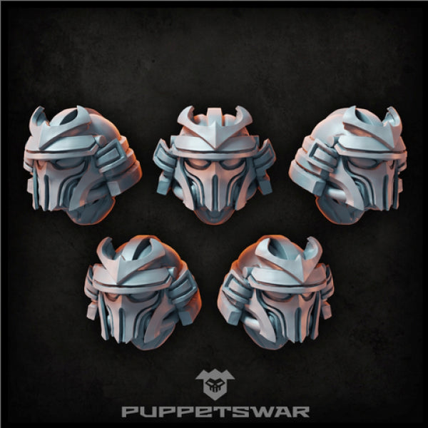 Puppetswar: (Accessory) Dark Samurai Helmets (5)