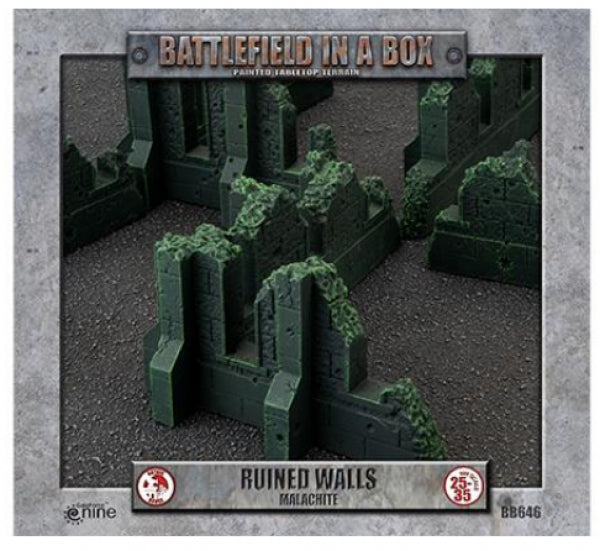 Battlefield in a Box: Gothic Battlefields Ruined Walls - Malachite (x5)