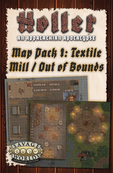 Savage Worlds RPG: Holler Appalachian Apocalypse Map Pack 1 - Textile Mill & Out of Bounds