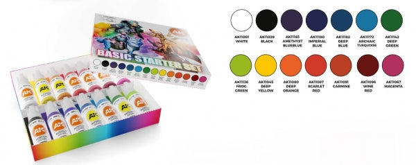 AK-Interactive: 3rd Gen Acrylics - Basic Starter Set