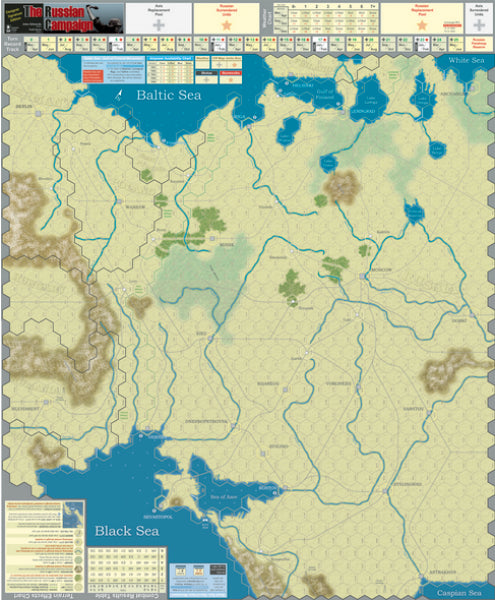 The Russian Campaign: Deluxe 5th Edition Mounted Map Boards