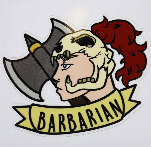 Banner Class Sticker: Barbarian