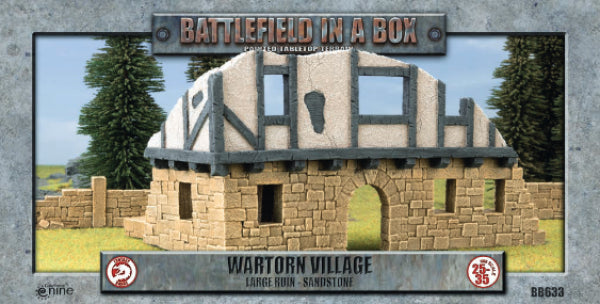 Battlefield in a Box: Wartorn Village Large Ruin - Sandstone (x1)