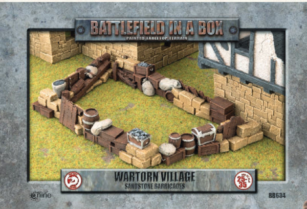 Battlefield in a Box: Wartorn Village Barricades - Sandstone (x4)