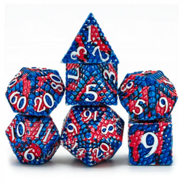 RPG Metal Dice Set: Coral Reef Dragon Scale (7)