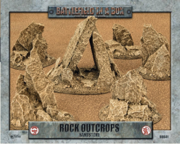Battlefield in a Box: Essentials Rock Outcrops - Sandstone (x6) [MFG OOP]