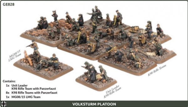 Flames of War: (German) Volksturm Platoon (x38 Figs)
