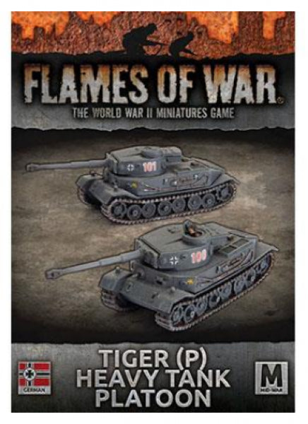 Flames Of War (WWII): (German) Tiger (P) (8.8cm) Tanks (x2)