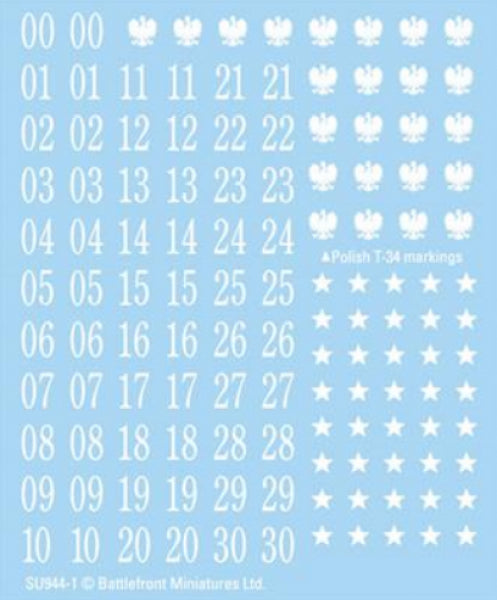 Flames Of War (WWII): Soviet Decals Waterslide transfers