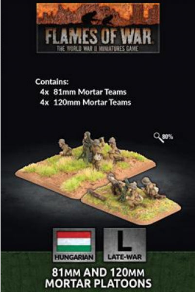 Flames Of War: Hungarian 81mm and 120mm Mortar Platoons (x8)