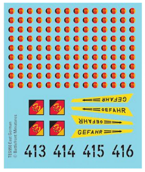 Team Yankee: (German) East German Decals (x4)