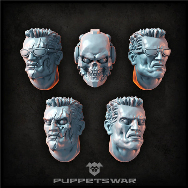 Puppetswar: (Accessory) Cyborg Heads v2