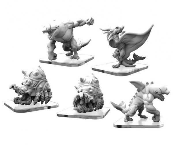 Monsterpocalypse: Kraken Hatchlings, Orca Huntsmen & Sea Dragon—Tritons (Resin)
