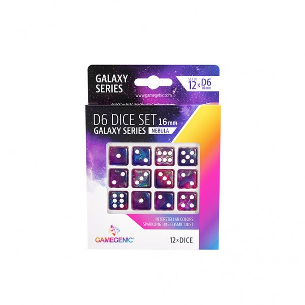 Gamegenic: 16mm d6 Dice Set Galaxy Series - Nebula (12)
