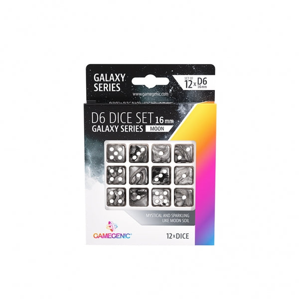 Gamegenic: 16mm d6 Dice Set Galaxy Series - Moon (12)