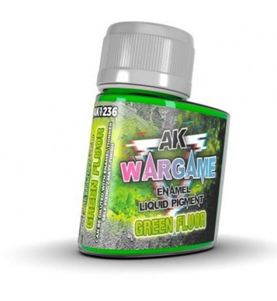 AK-Interactive: Wargame Fluorescent Liquid Pigment - Green Fluor (35ml)