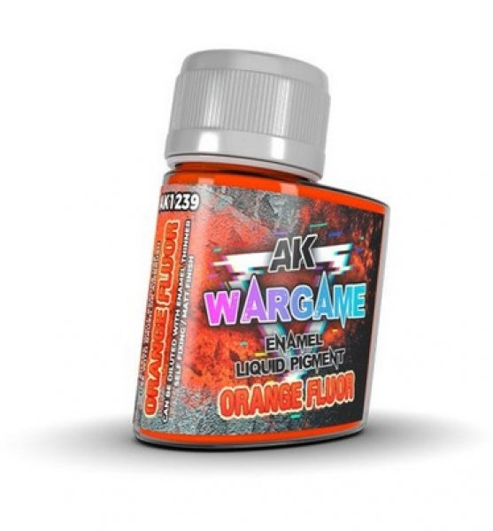 AK-Interactive: Wargame Fluorescent Liquid Pigment - Orange Fluor (35ml)