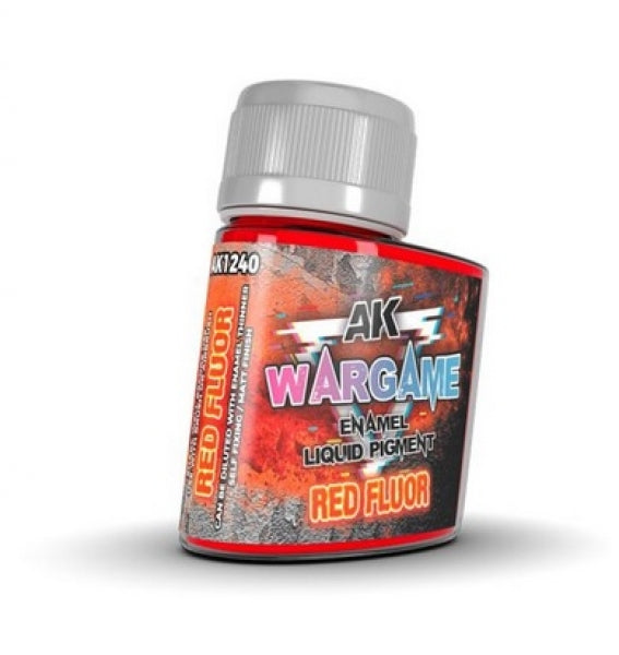 AK-Interactive: Wargame Fluorescent Liquid Pigment - Red Fluor (35ml)