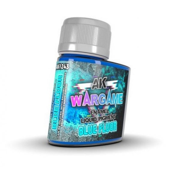 AK-Interactive: Wargame Fluorescent Liquid Pigment - Blue Fluor (35ml)