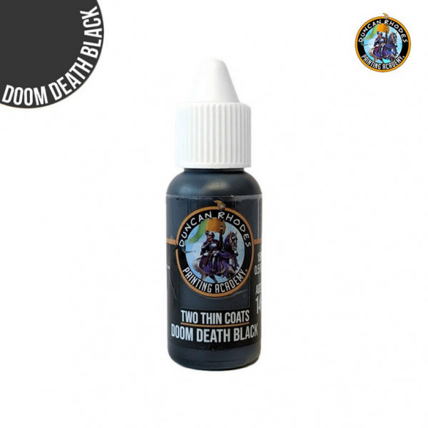 Duncan Rhodes Two Thin Coats Paints: Doom Death Black (15ml)