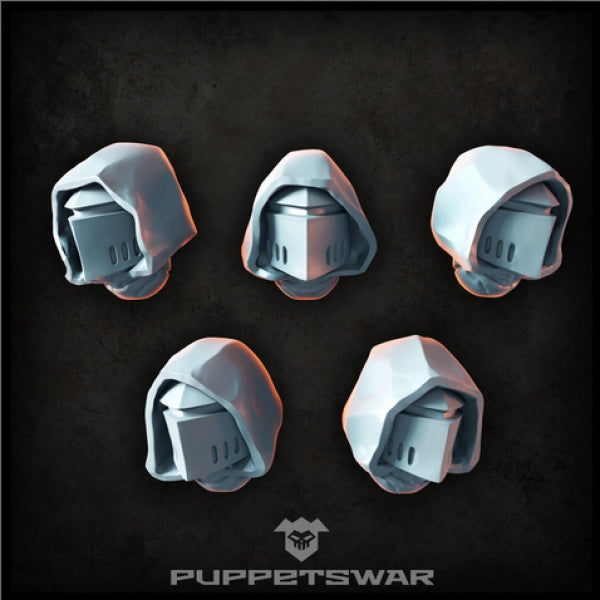Puppetswar: (Accessory) Hooded Knight Helmets (5)