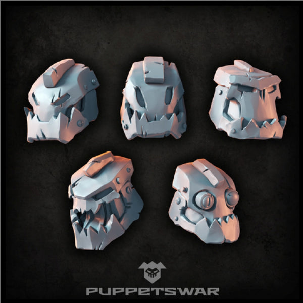Puppetswar: (Accessory) Orc Bots Heads (5)
