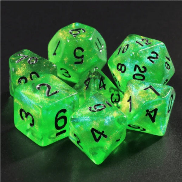 Polyhedral Dice Set: Emerald City RPG Dice Set (7)